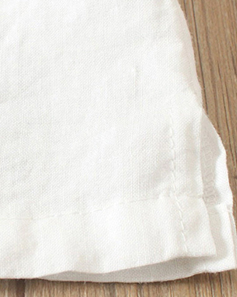 Short Sleeve Blouse Women Round Neck Casual Chic Solid Color 6