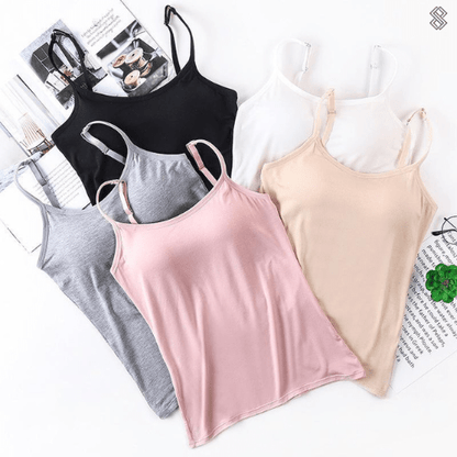 Silky Top Women Integrated Bra Comfortable Chic Design 2