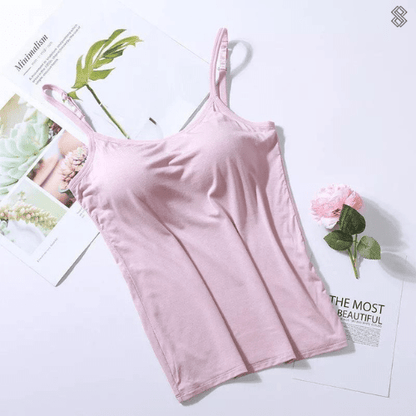 Silky Top Women Integrated Bra Comfortable Chic Design 8