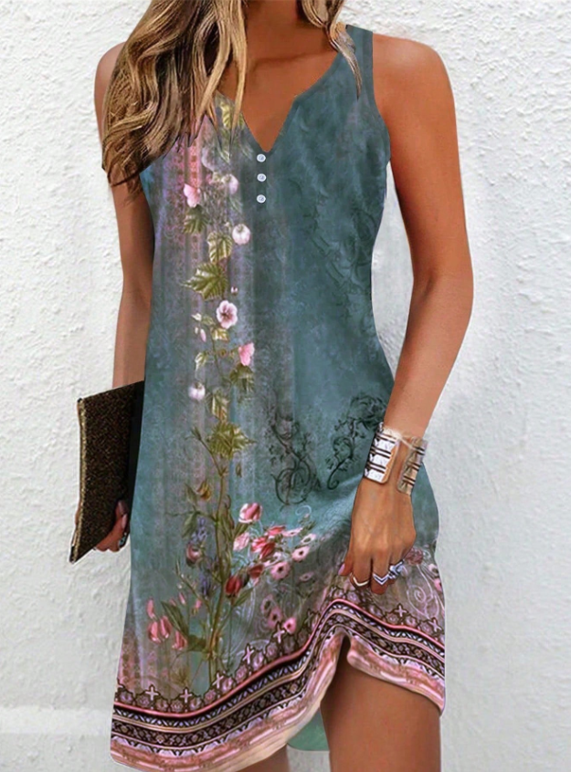 Sleeveless Dress Women Comfortable Mini Casual Chic Summer Style 7