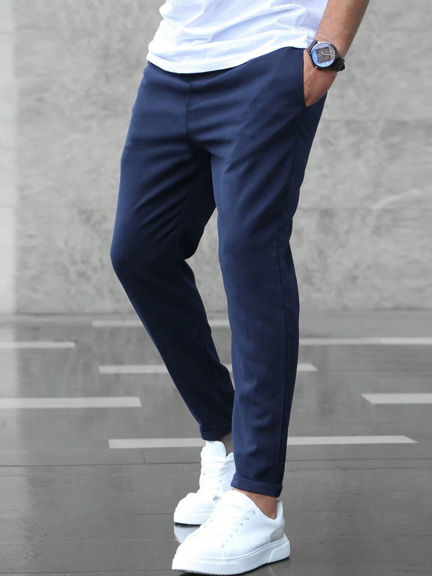 Slim Fit Jogger Pants Men Drawstring Casual Urban Style 3