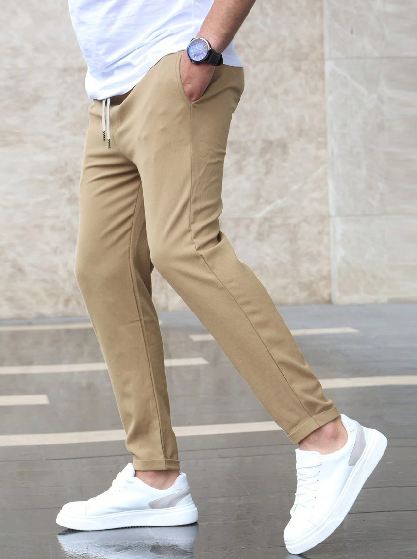 Slim Fit Jogger Pants Men Drawstring Casual Urban Style 4