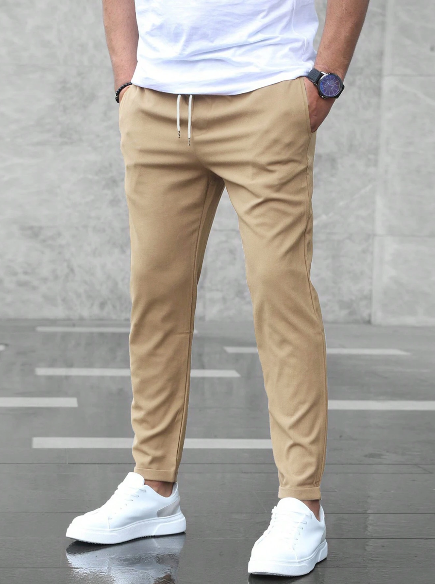 Slim Fit Jogger Pants Men Drawstring Casual Urban Style 5