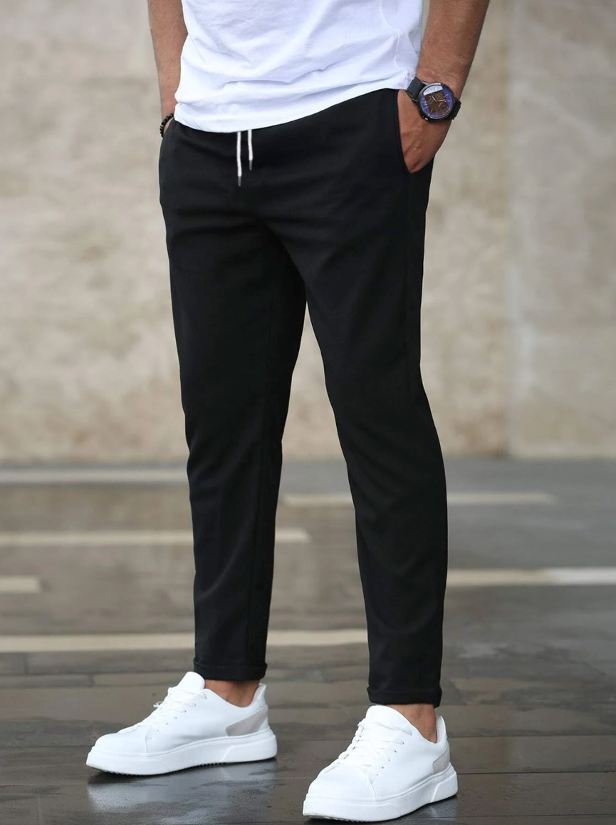 Slim Fit Jogger Pants Men Drawstring Casual Urban Style 7