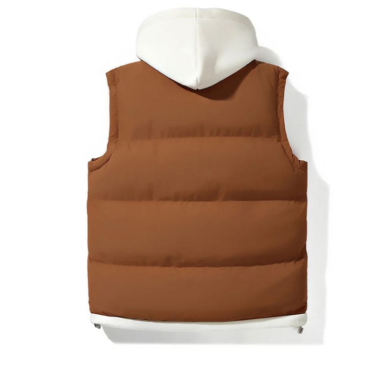 Soft Shell Hooded Puffer Vest Lightweight Insulated Gilet for Layering 2