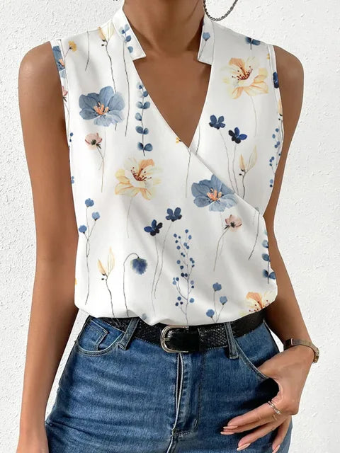 Soft Summer Top Women V-Neck Casual Lightweight Chic 3