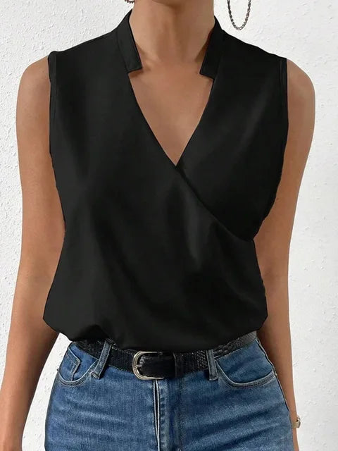Soft Summer Top Women V-Neck Casual Lightweight Chic 4