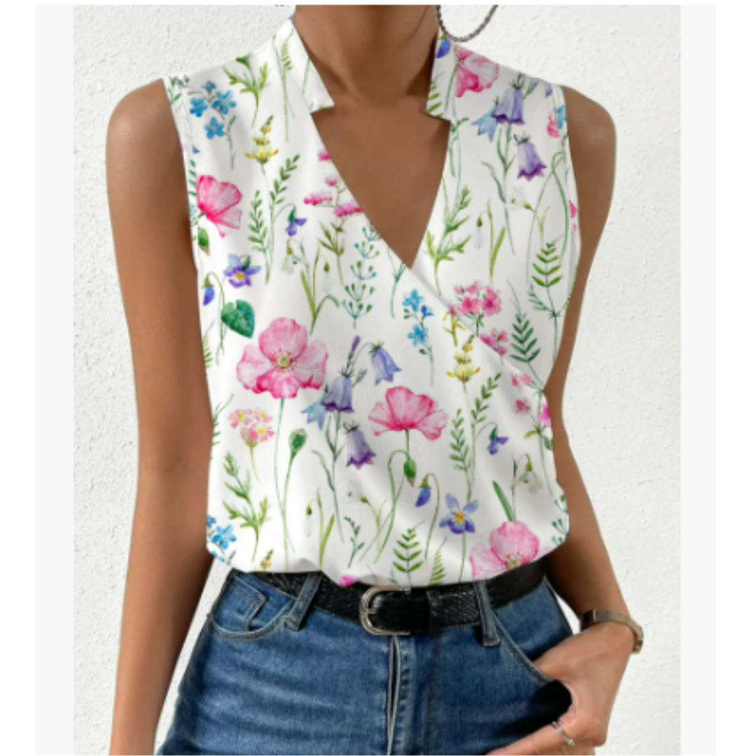 Soft Summer Top Women V-Neck Casual Lightweight Chic 5