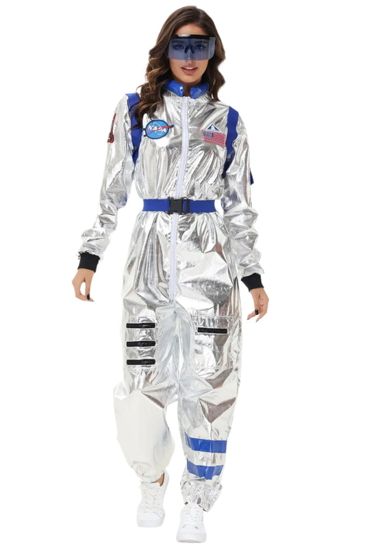 Space Astronaut Costume Adult Halloween Costume Sci-Fi Adventure Outfit 0