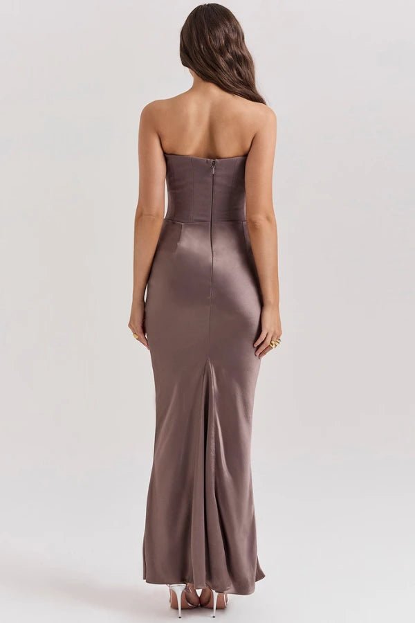 Strapless Corset Evening Gown Elegant Formal Dress for Weddings 3