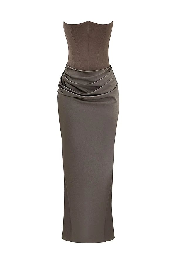 Strapless Corset Evening Gown Elegant Formal Dress for Weddings 4