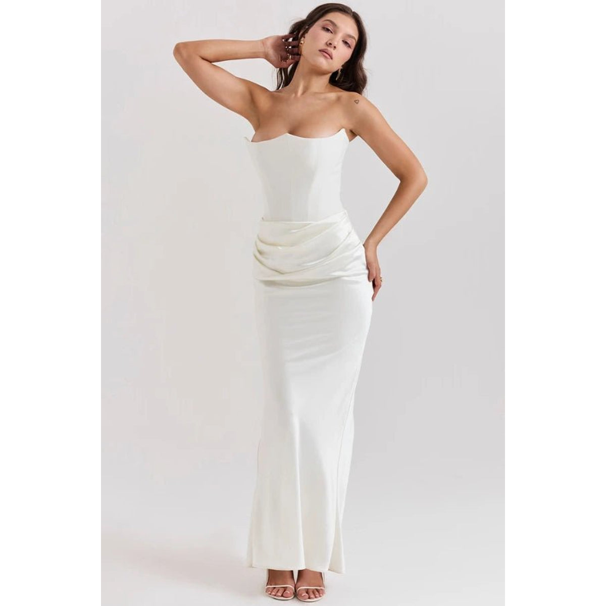Strapless Corset Evening Gown Elegant Formal Dress for Weddings 7