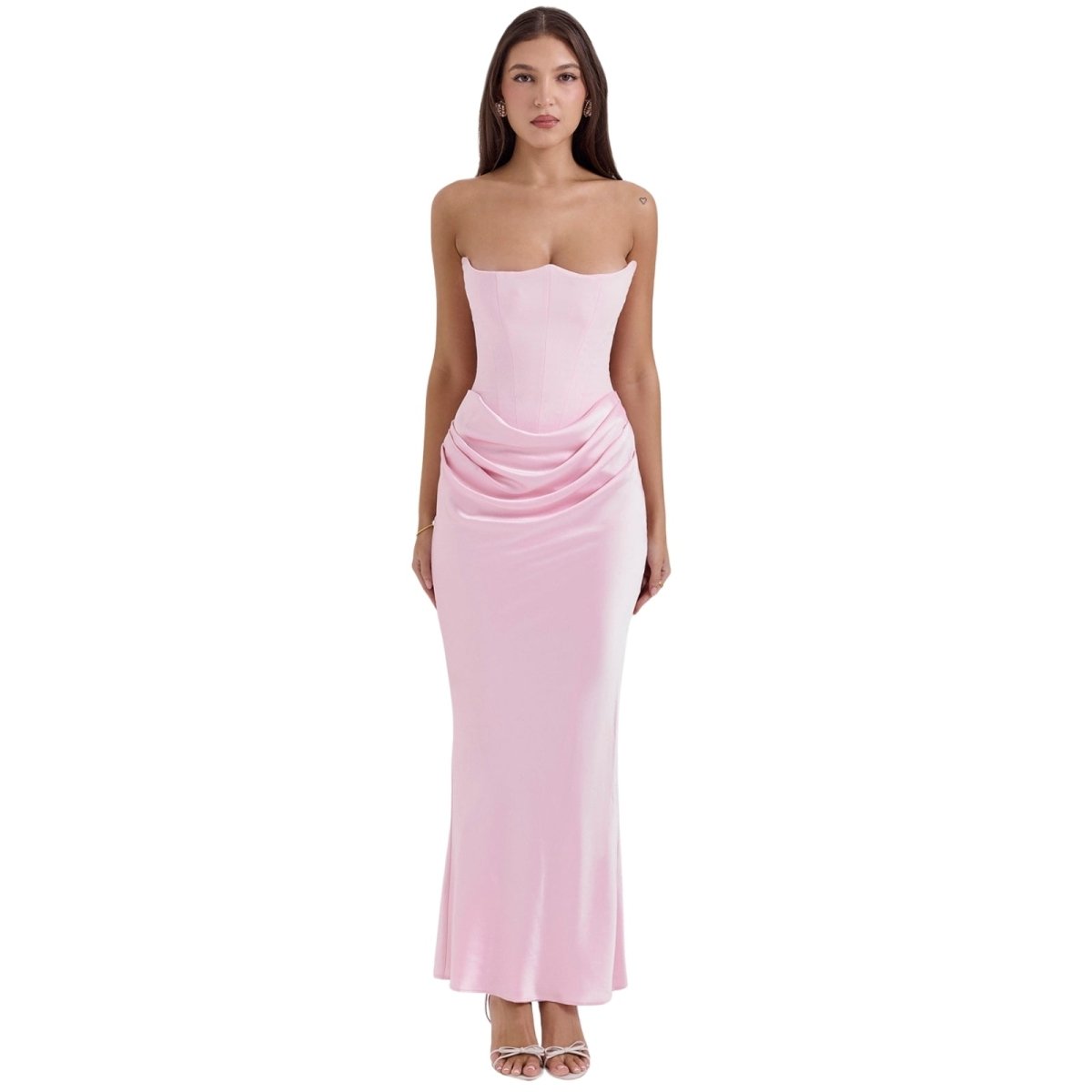 Strapless Corset Evening Gown Elegant Formal Dress for Weddings 9