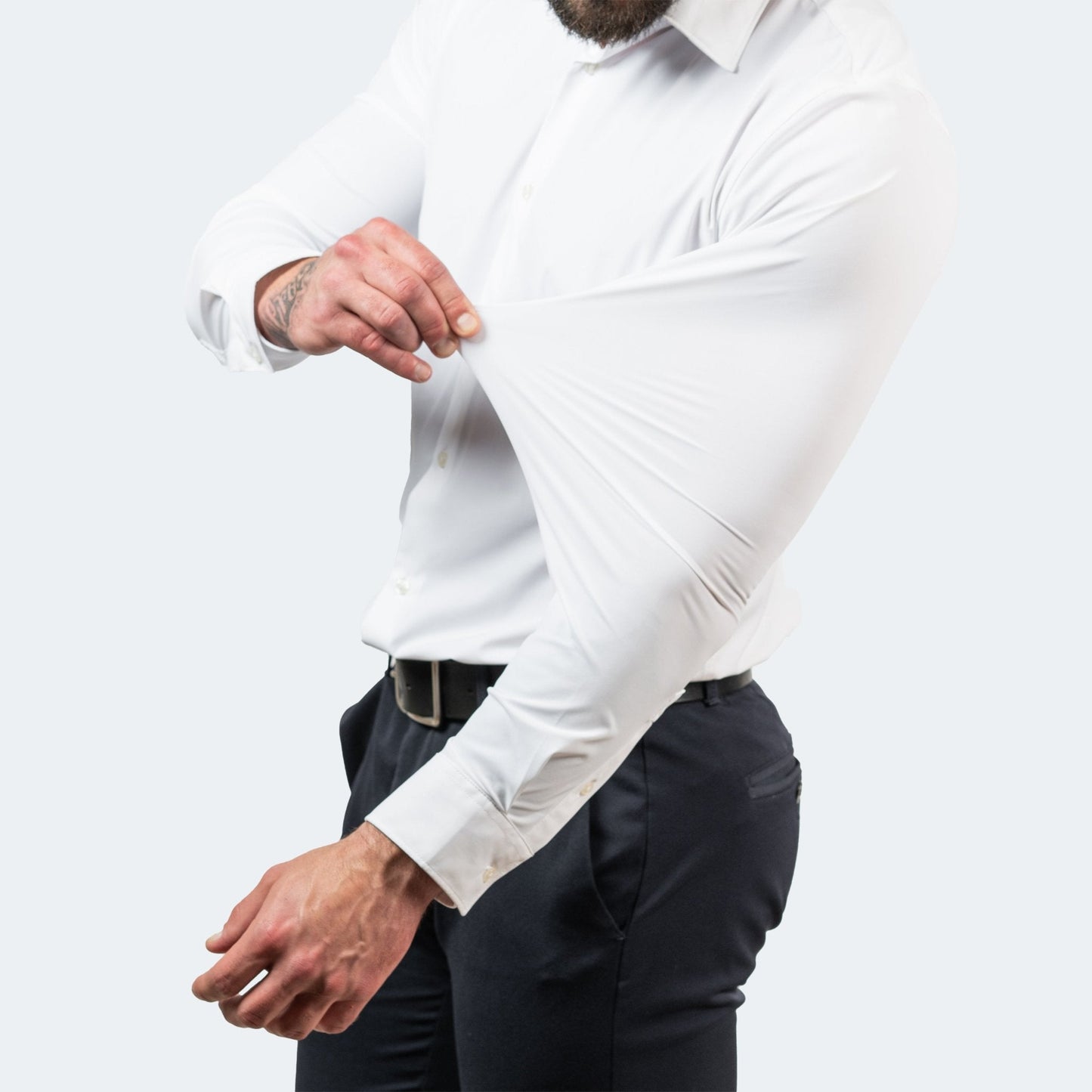 Stretch Shirt Men Wrinkle-Free Casual Comfort Stylish Look 2