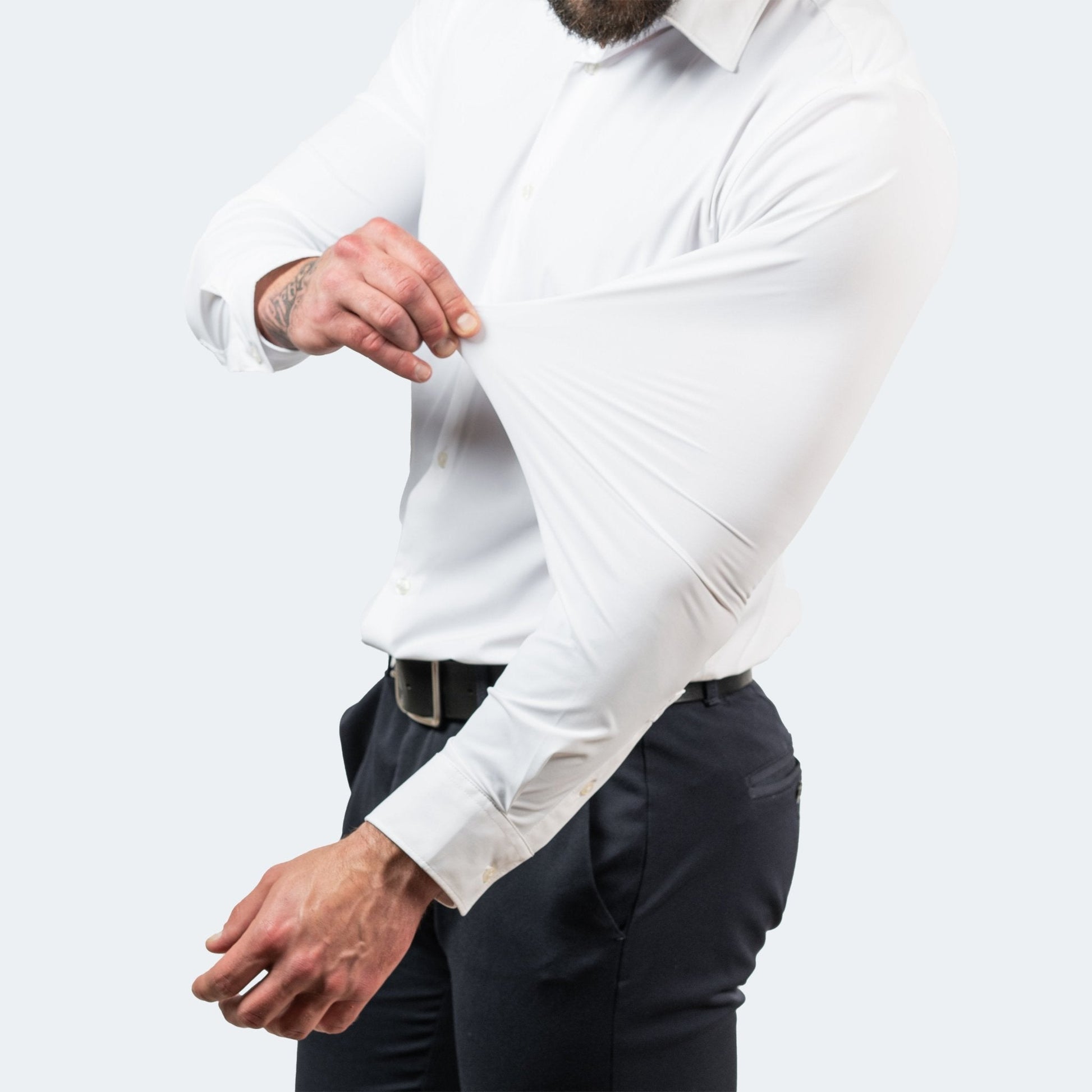 Stretch Shirt Men Wrinkle-Free Casual Comfort Stylish Look 2