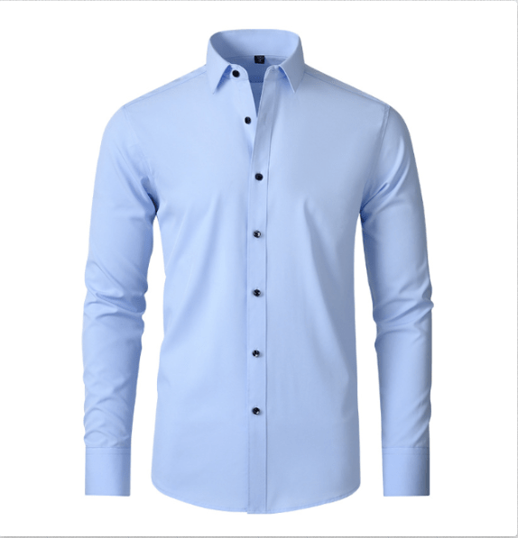 Stretch Shirt Men Wrinkle-Free Casual Comfort Stylish Look 3