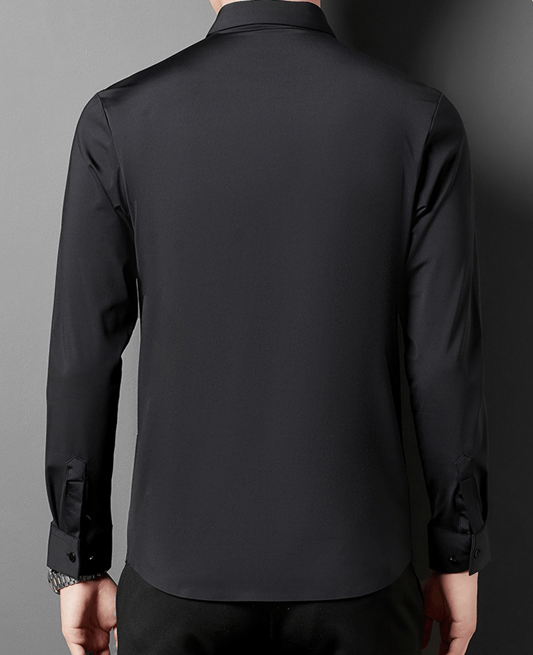 Stretch Shirt Men Wrinkle-Free Casual Comfort Stylish Look 6