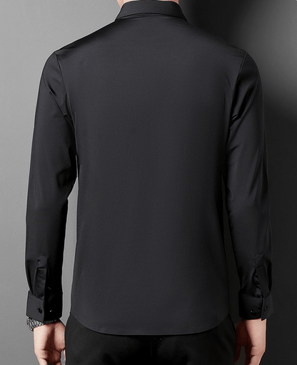 Stretch Shirt Men Wrinkle-Free Casual Comfort Stylish Look 6