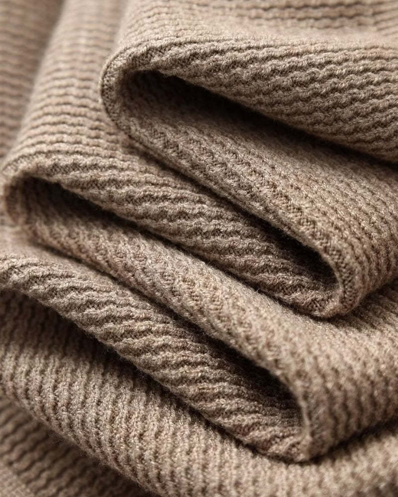 Textured Knit Polo Sweater Classic Style Everyday Comfort Casual 5