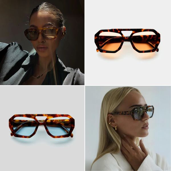 Trendy Oversized Sunglasses - Unisex Dark Lens Eyewear with UV Protection 1