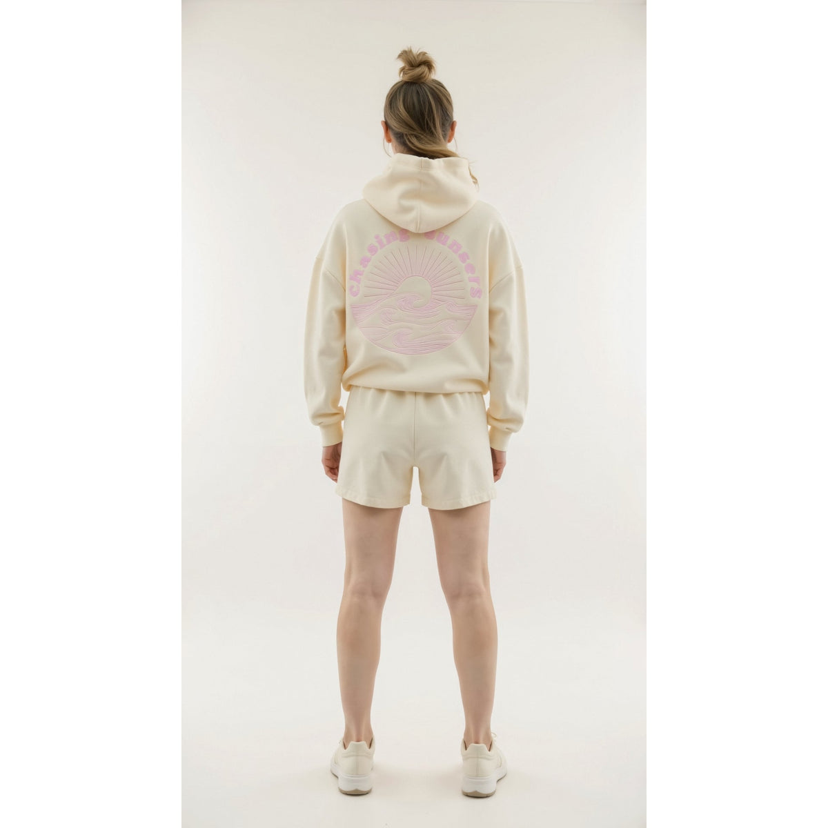 Tropical Vibes - Oversized Women's Hoodie in Solid Black or Grey, Cozy Inner Lining, Minimalist Streetwear Style 10