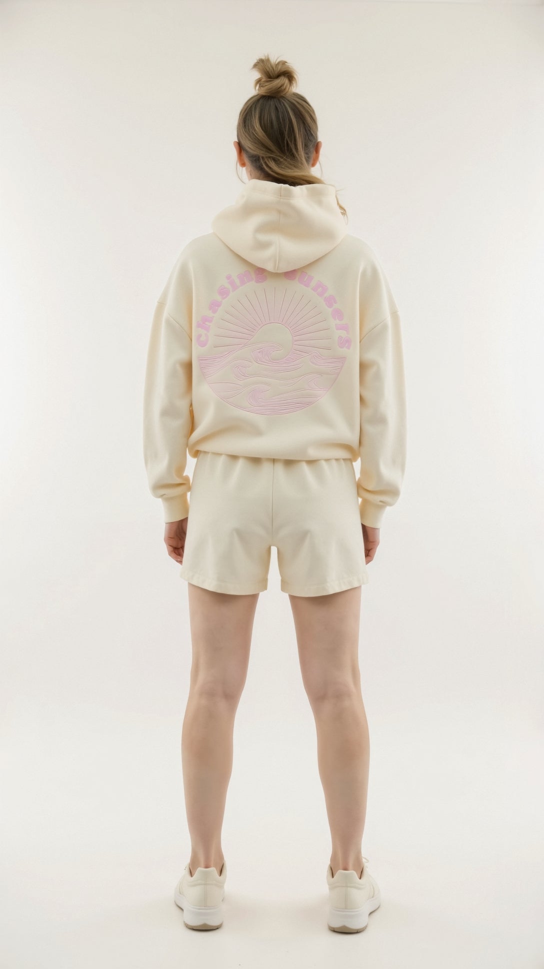 Tropical Vibes - Oversized Women's Hoodie in Solid Black or Grey, Cozy Inner Lining, Minimalist Streetwear Style 10