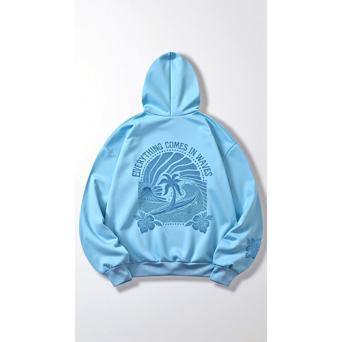 Tropical Vibes - Oversized Women's Hoodie in Solid Black or Grey, Cozy Inner Lining, Minimalist Streetwear Style 2