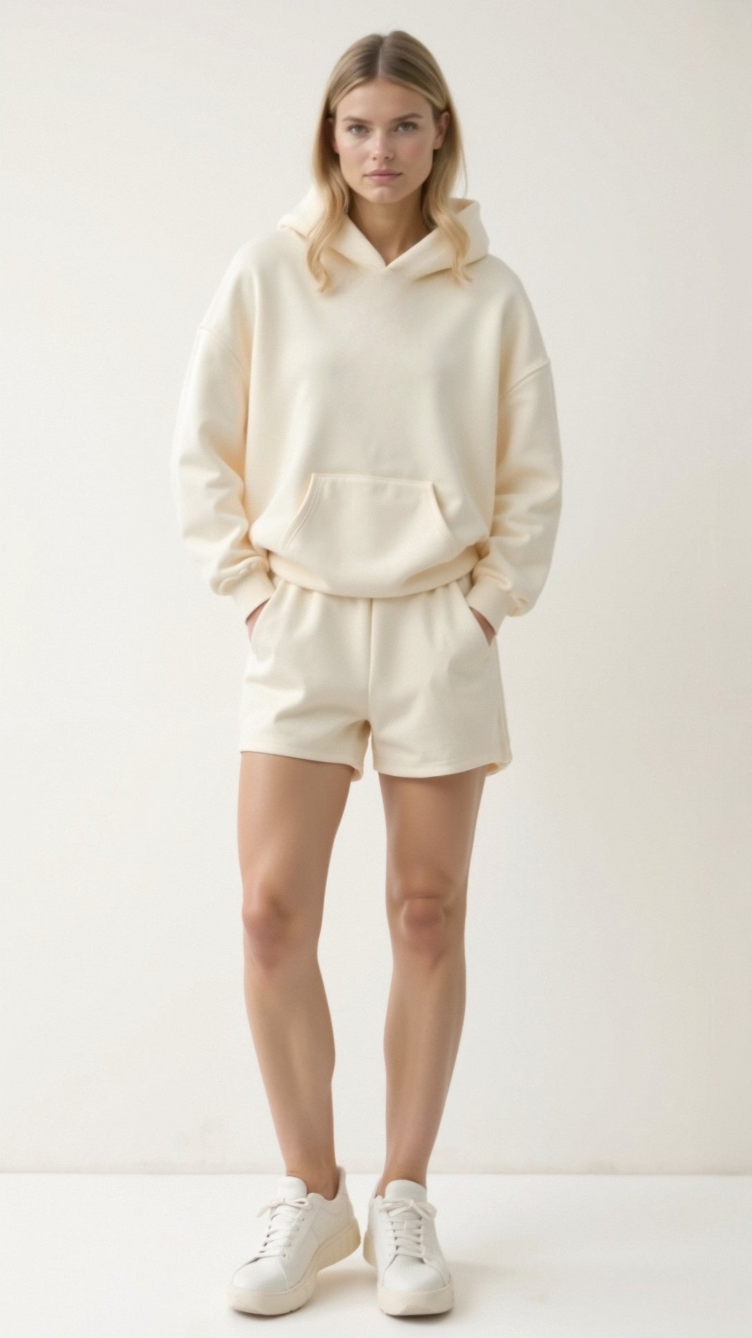 Tropical Vibes - Oversized Women's Hoodie in Solid Black or Grey, Cozy Inner Lining, Minimalist Streetwear Style 8