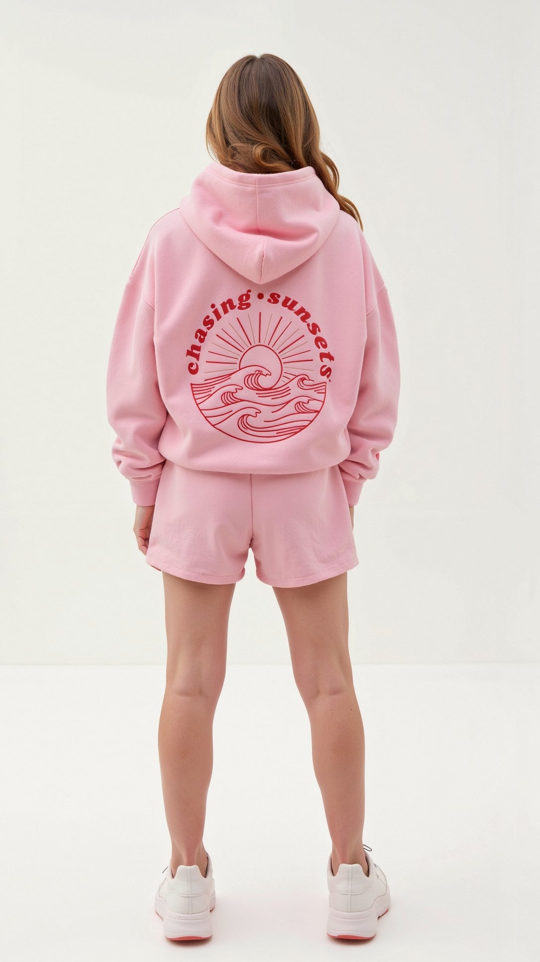 Tropical Vibes - Oversized Women's Hoodie in Solid Black or Grey, Cozy Inner Lining, Minimalist Streetwear Style 9