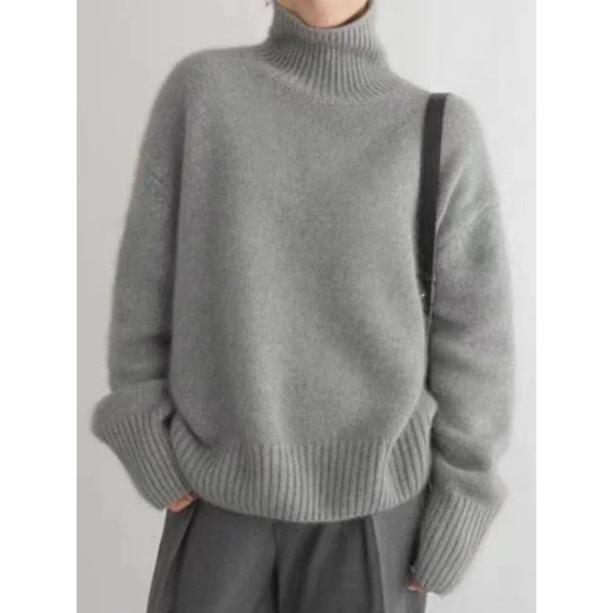 Turtleneck Sweater Women Premium Polyester Soft Warm Casual Chic 4
