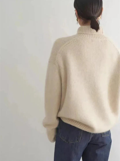 Turtleneck Sweater Women Premium Polyester Soft Warm Casual Chic 6