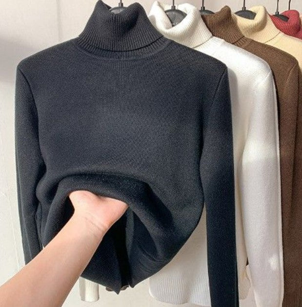Turtleneck Sweater Women Pure Alpaca Wool Extra Warm Soft Casual Chic 5