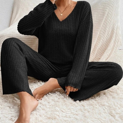 Two-Piece Lounge Set Women Comfortable Chic Loungewear Outfit 5