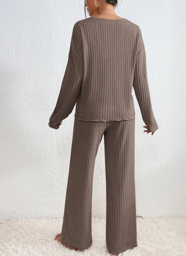 Two-Piece Lounge Set Women Comfortable Chic Loungewear Outfit 7