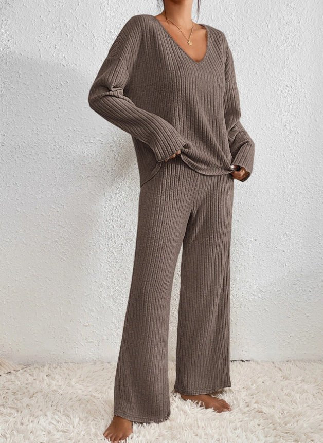 Two-Piece Lounge Set Women Comfortable Chic Loungewear Outfit 8
