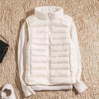 Ultra Light Down Vest Women Sleeveless Puffer Lightweight Black Layering Essential 8
