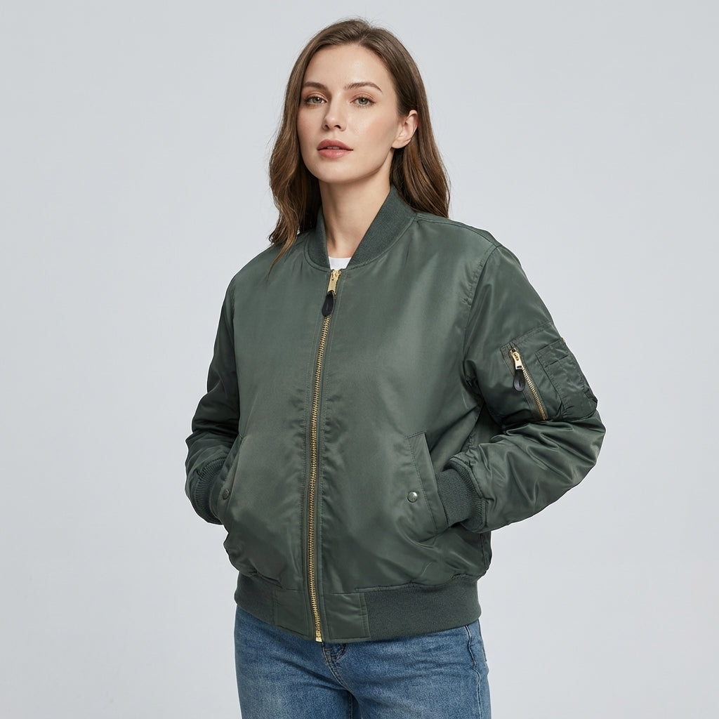 Unisex Classic Black Bomber Jacket Timeless Style and Comfort 1