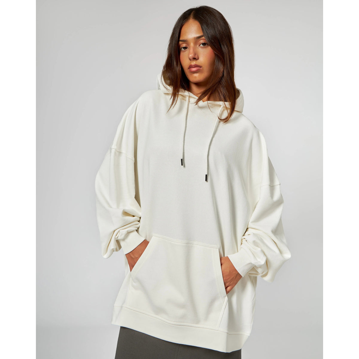 Unisex Oversized Hoodie - Soft Cotton, Relaxed Fit, Black or Grey Streetwear 3