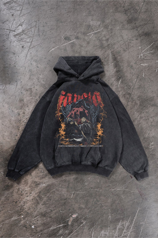 Unisex Oversized Hoodie - Soft Heavyweight Cotton, Black or Grey, Cozy Streetwear 0