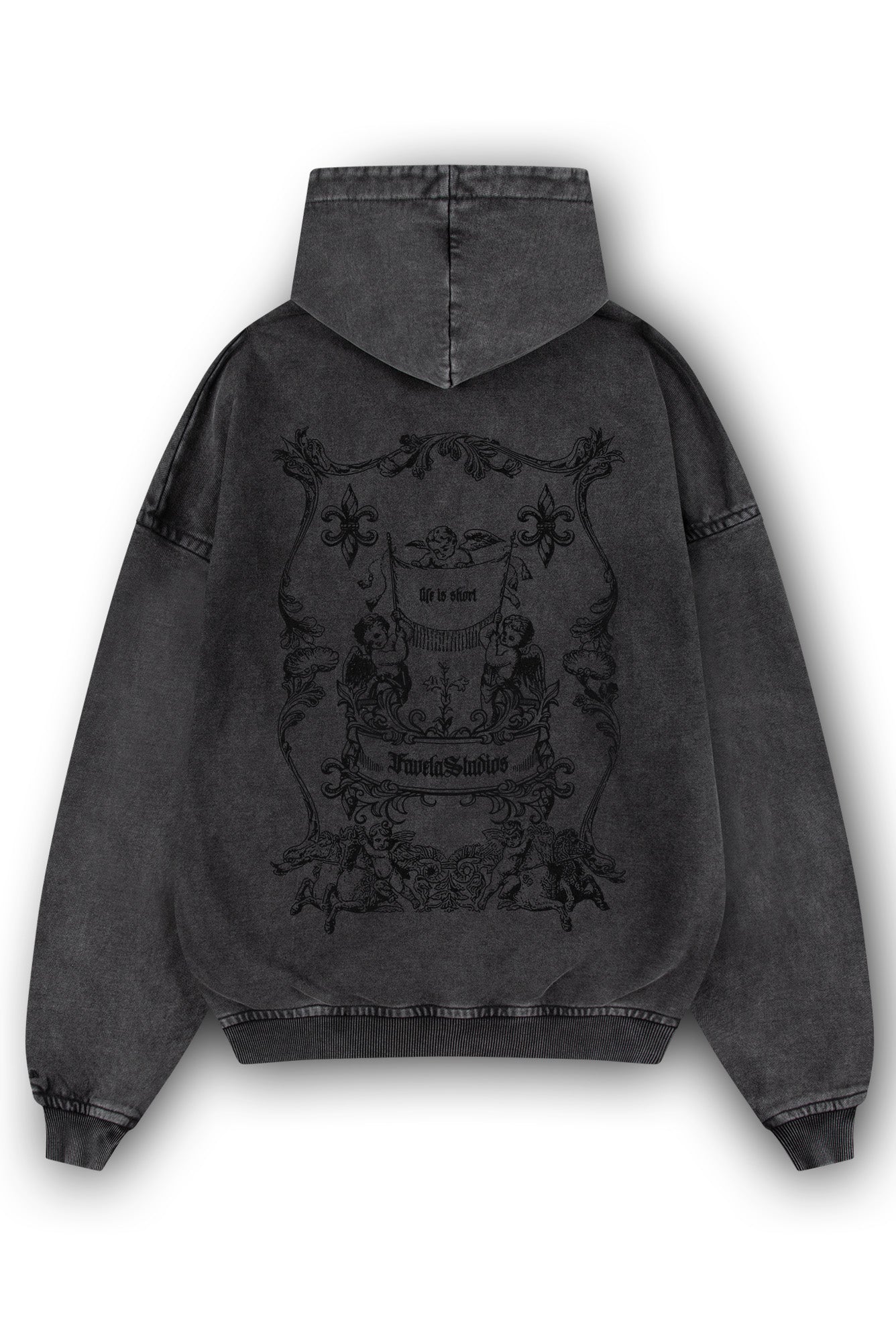 Unisex Oversized Hoodie - Soft Heavyweight Cotton, Black or Grey, Streetwear 0
