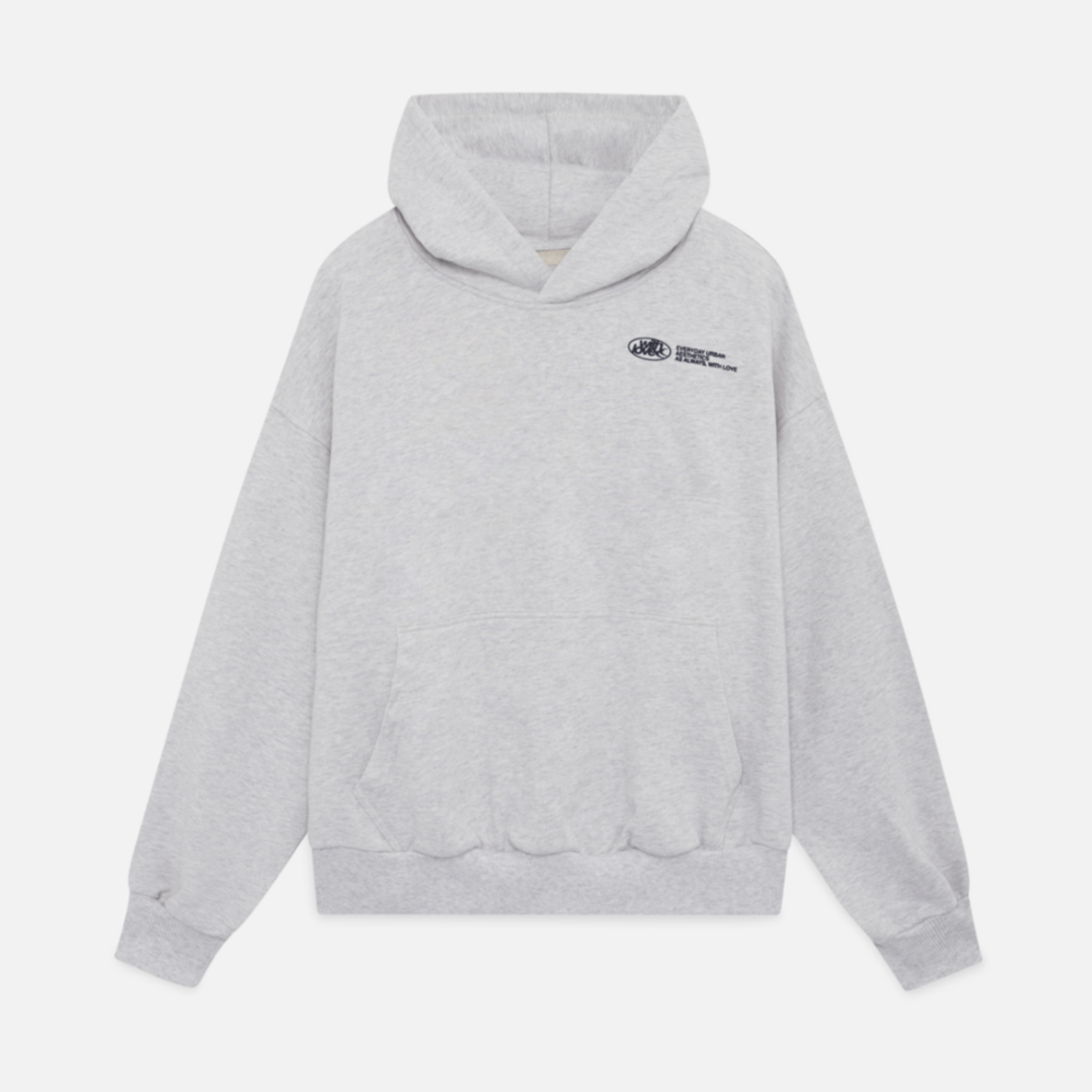 Unisex Oversized Hoodie - Soft Heavyweight Cotton, Minimalist Streetwear, Black or Grey 4