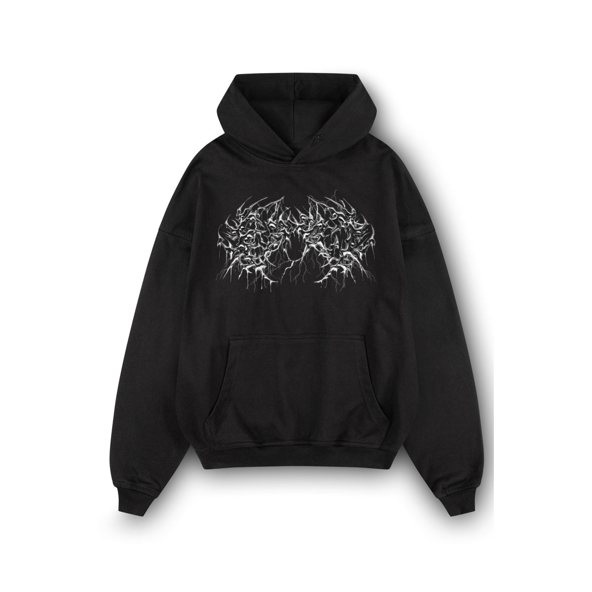 Unisex Oversized Hoodie - Soft Heavyweight Cotton in Black or Grey, Cozy Streetwear 0