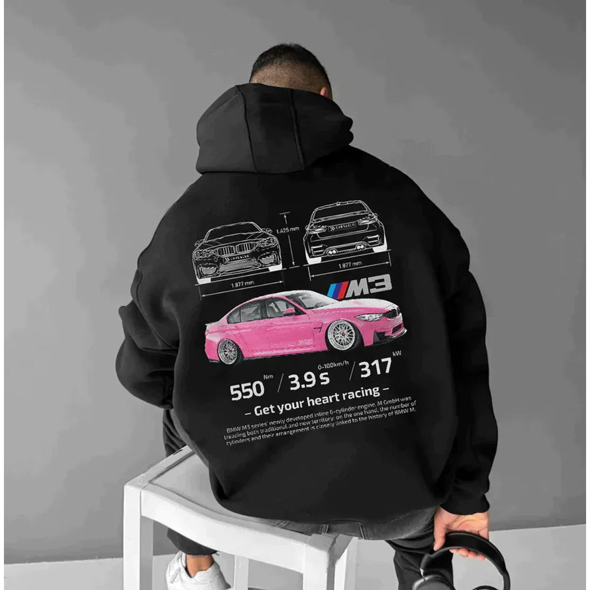 Unisex Racing Hoodie Graphic Print Design Casual Pullover Comfort 4