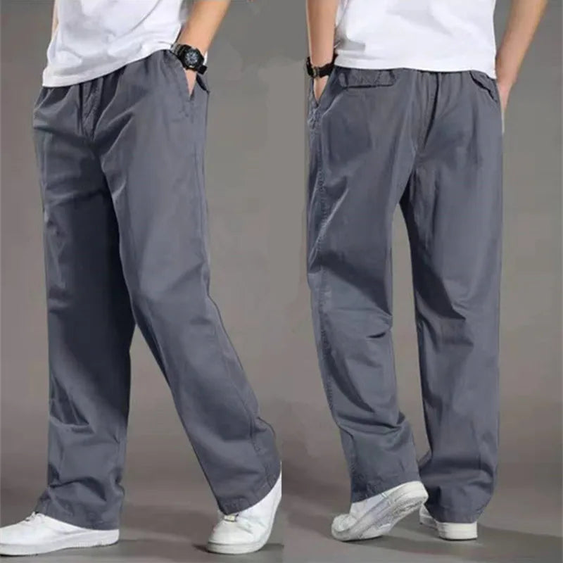 Urban Style - Black Cargo Pants for Men, High Waist, Relaxed Fit, Utility Pockets 1