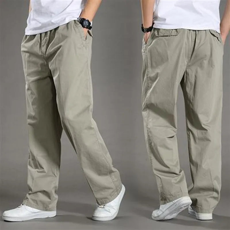 Urban Style - Black Cargo Pants for Men, High Waist, Relaxed Fit, Utility Pockets 4