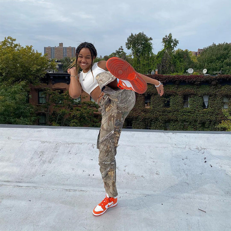 Urban Style - High Waist Camo Cargo Pants for Women with Utility Pockets 3