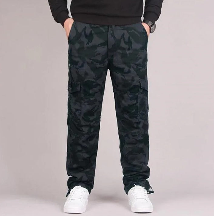 Urban Style - High Waist Men's Cargo Pants with Utility Pockets, Relaxed Fit 5