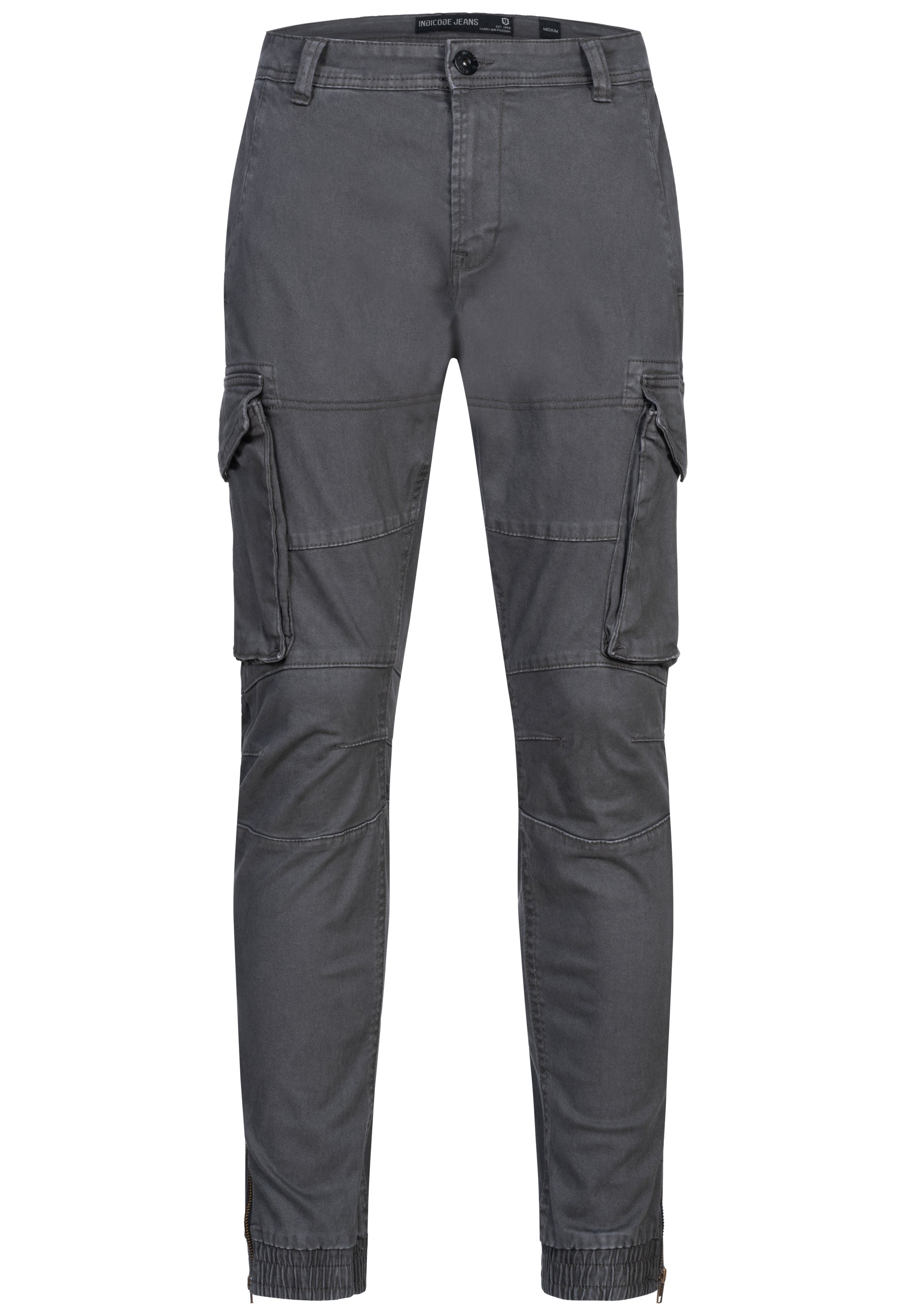 Urban Style - High Waist Mens Cargo Pants with Adjustable Drawstring, Utility Pockets, Black 3