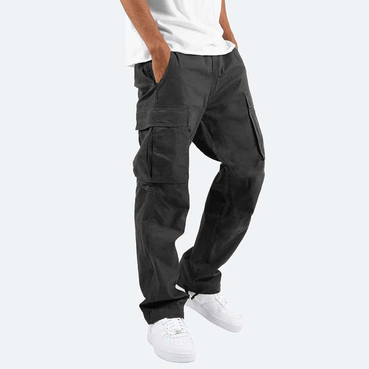 Urban Style - Mens Cargo Pants High Waist, Relaxed Fit, Utility Pockets 0