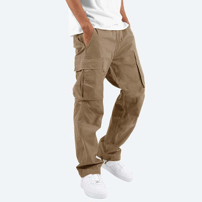Urban Style - Mens Cargo Pants High Waist, Relaxed Fit, Utility Pockets 10